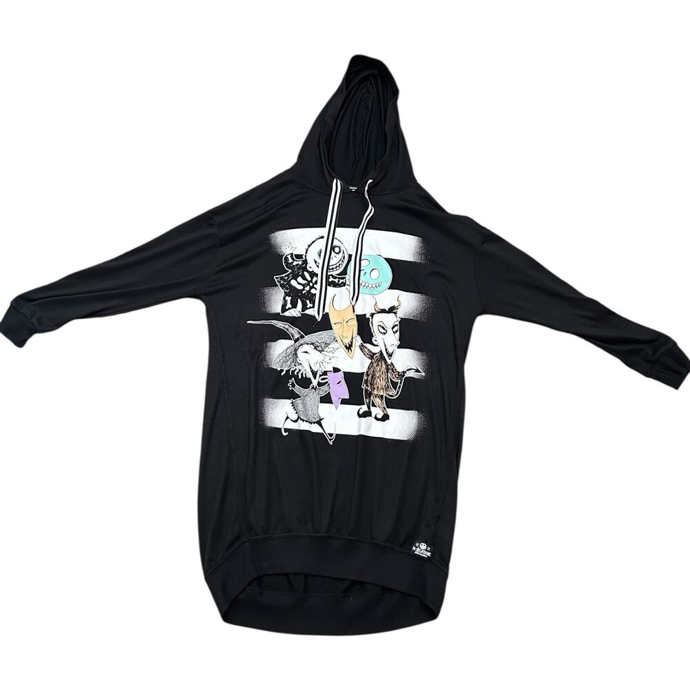 Disney Tim Burton Nightmare Before Christmas Hooded Sleep Shirt Hoodie Dress M